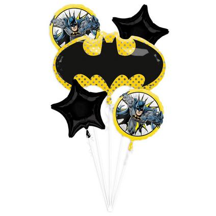 Batman Foil Balloon Bouquet, 5pc - DC Comics